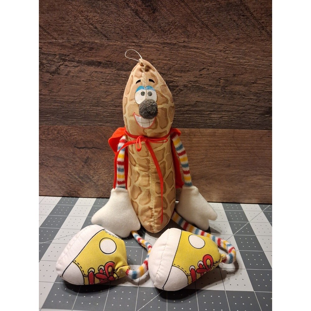 Vintage AmToy Super Nut Peanut Plush Red Cape